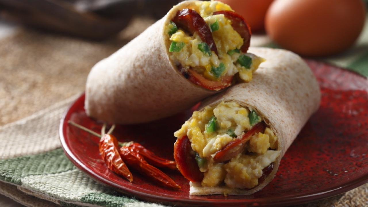 Chorizo Breakfast Burrito Recipe | Get Cracking