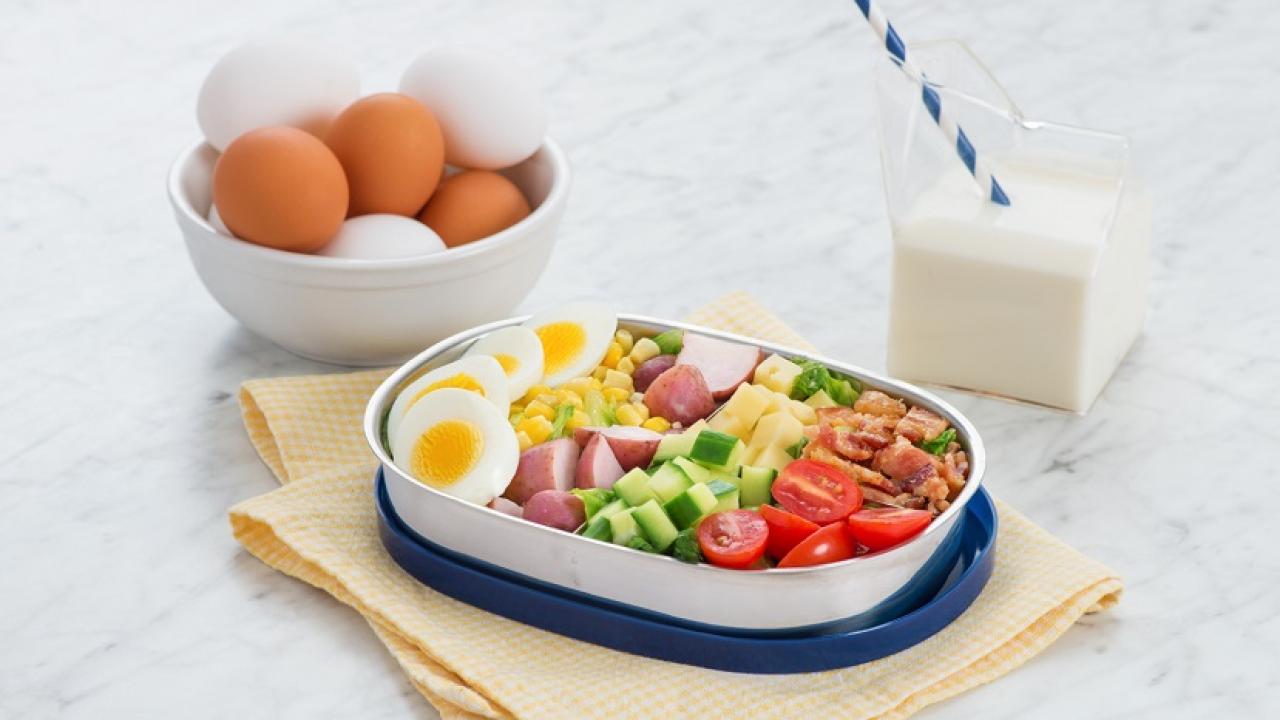 Deconstructed Cobb Salad Bento Lunch for Kids