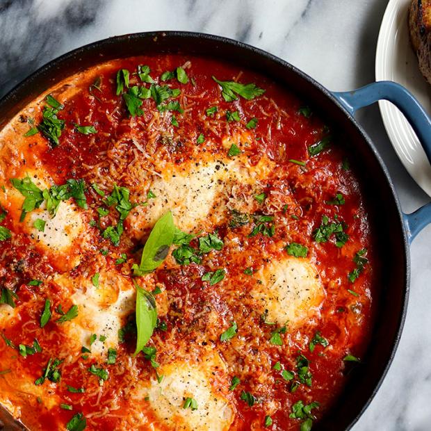 Savoury Egg Casserole with Mushroom, Bacon and Kimchi | Get Cracking
