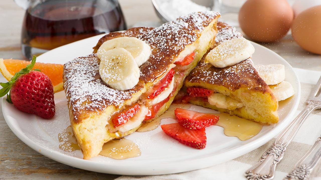Stuffed French Toast With Strawberries And Banana Get Cracking